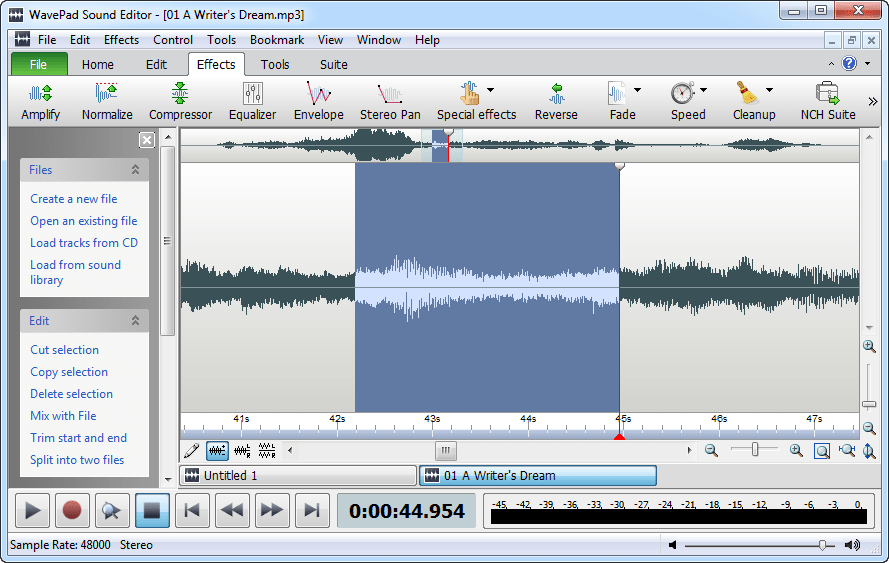 wavepad sound editor windows